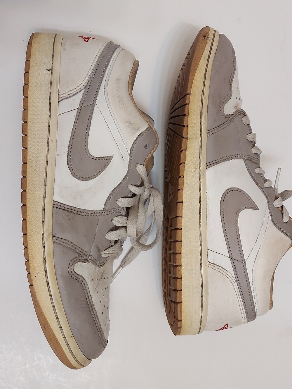 Jordan Men's White and Tan Low-Top Sneaker